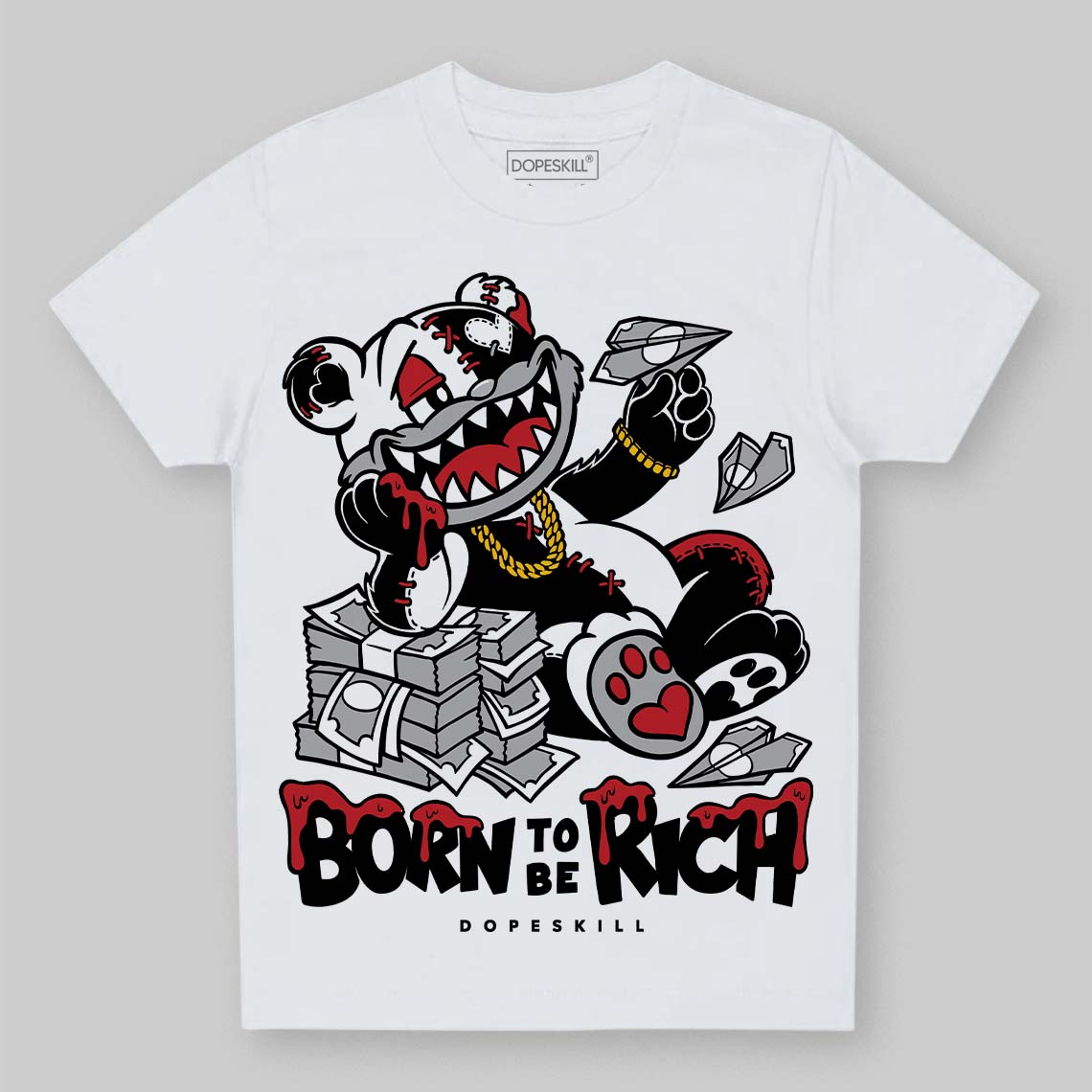 Bred 11s superstreetwear Toddler Kids T-shirt Born To Be Rich Graphic