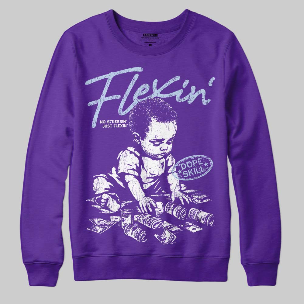 Grape 5s superstreetwear Sweatshirt Flexin' Graphic