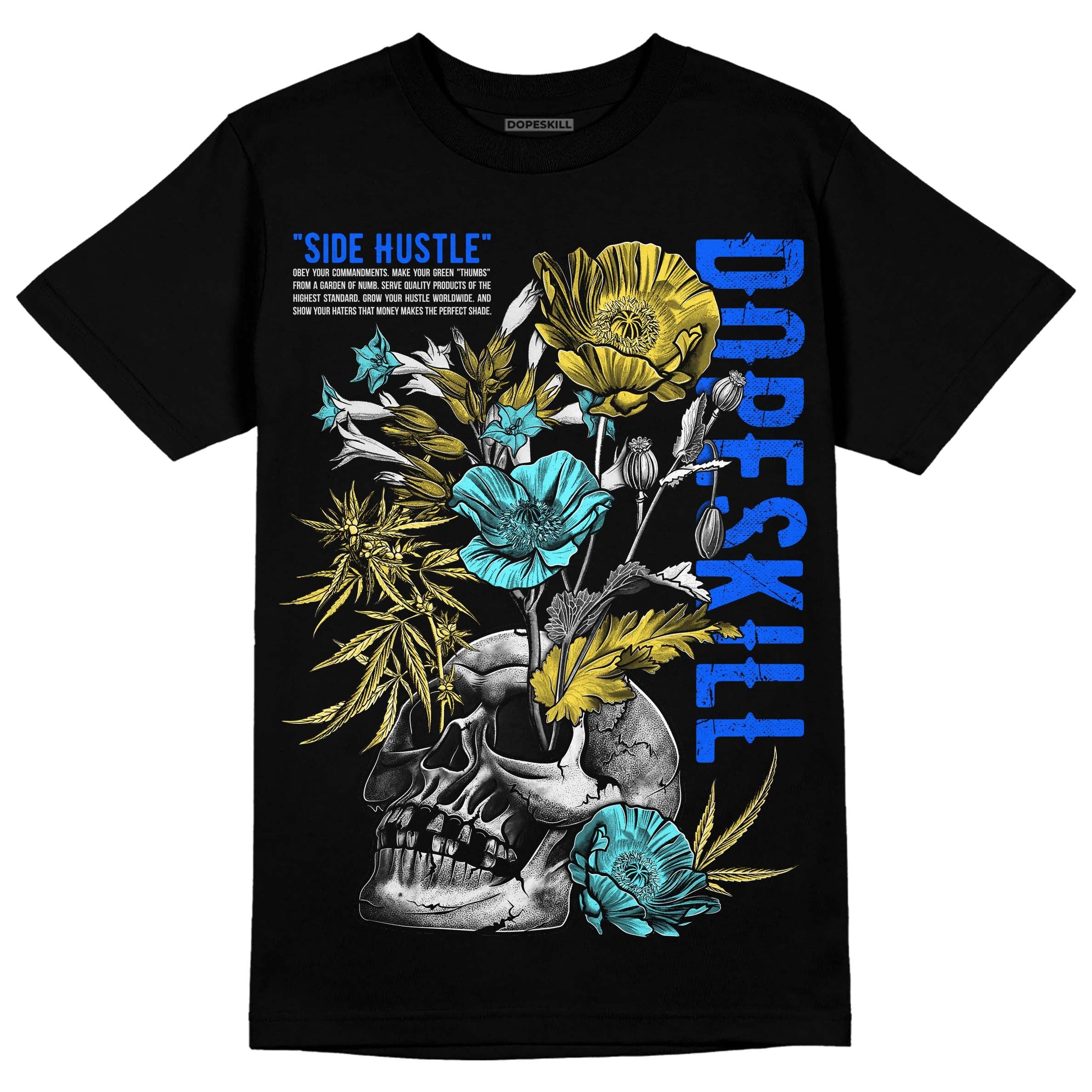 Aqua 5s DopeSkill T-Shirt Side Hustle Graphic