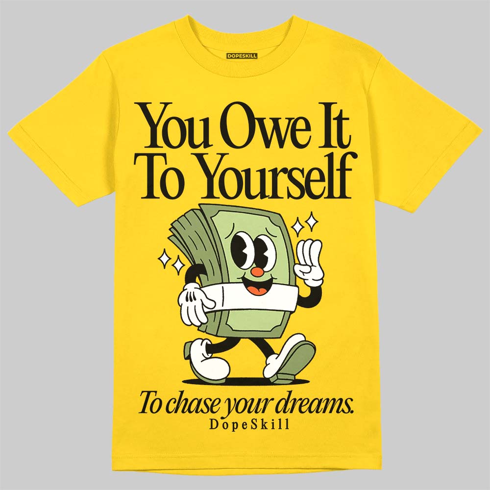 Yellow Collection superstreetwear Gold T-shirt Owe It To Yourself Graphic