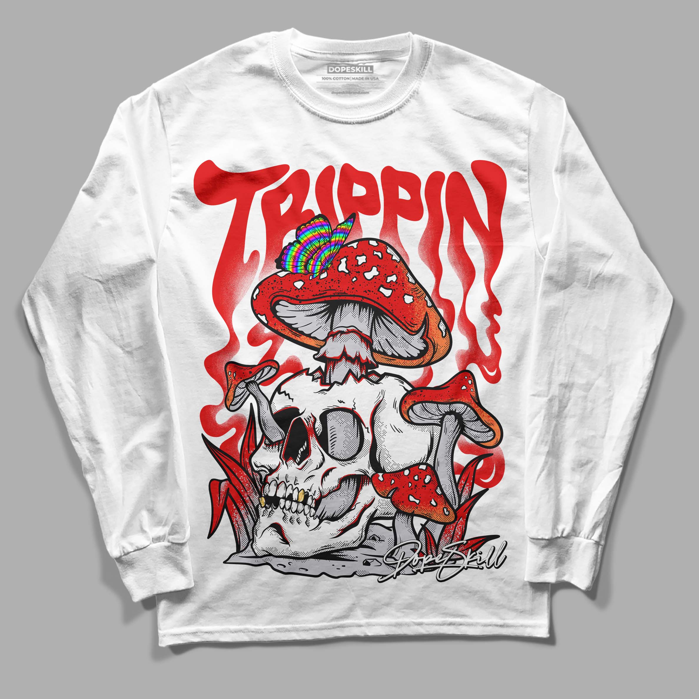 Red Cement 4S superstreetwear Long Sleeve T-Shirt Trippin Graphic