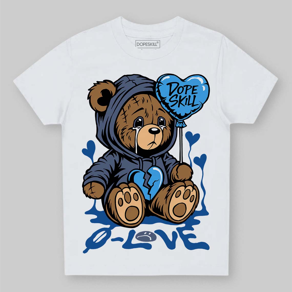 Diffused Blue 11s superstreetwear Toddler Kids T-shirt Broken Bear Graphic