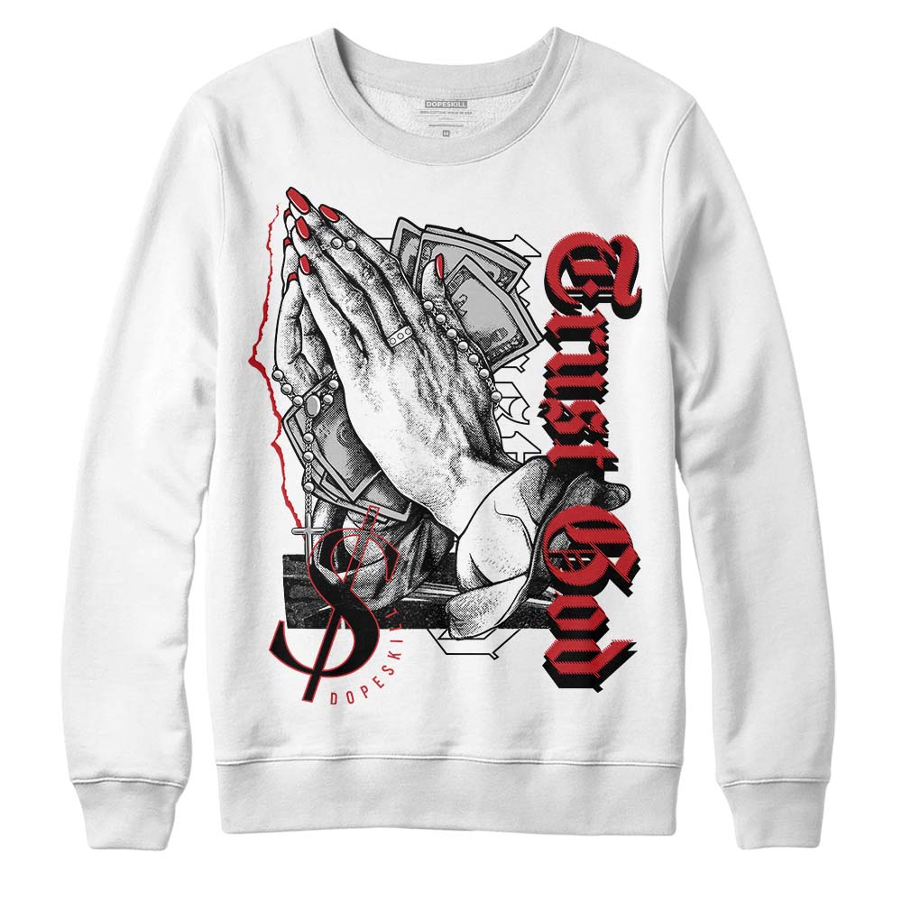 Red Taxi 12s superstreetwear Sweatshirt Trust God Graphic