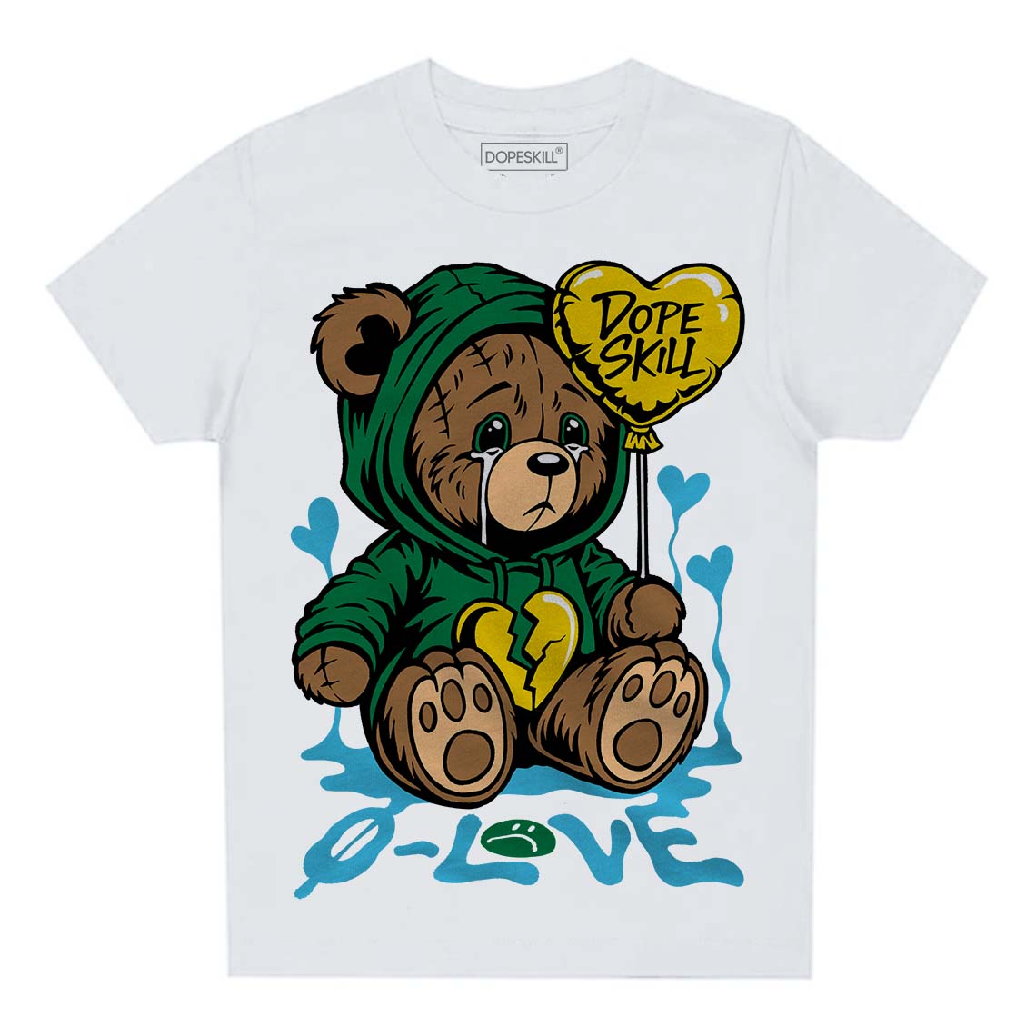 Lucky Green 5s superstreetwear Toddler Kids T-shirt Broken Bear Graphic