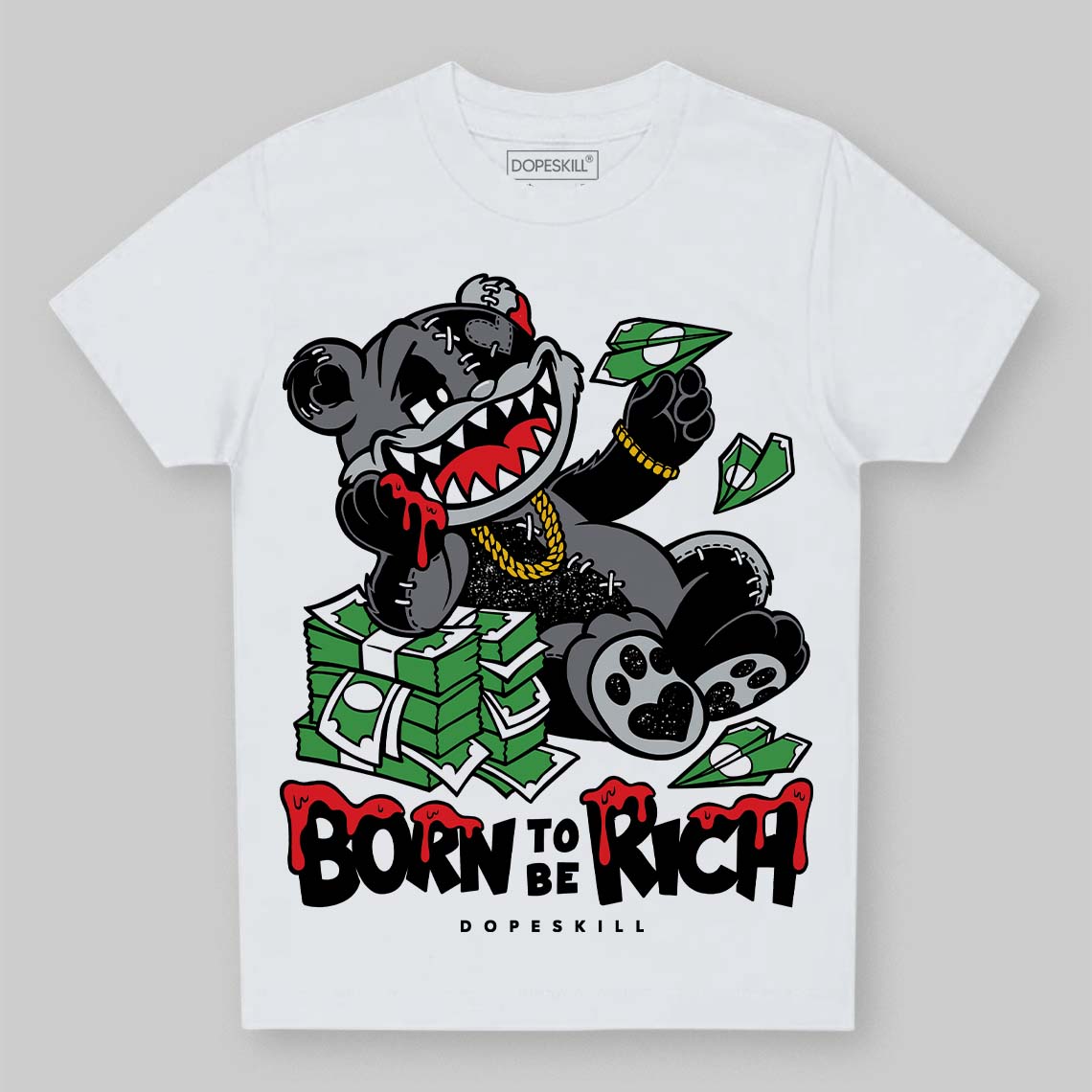 Fear 4s superstreetwear Toddler Kids T-shirt Born To Be Rich Graphic