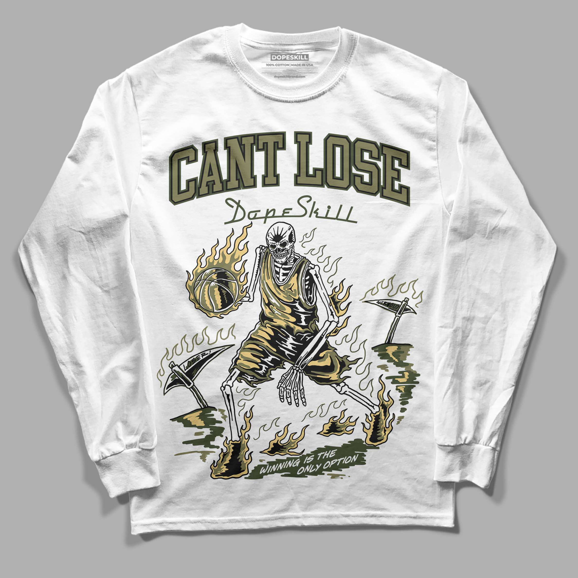 Craft Olive 4s superstreetwear Long Sleeve T-Shirt Cant Lose Graphic