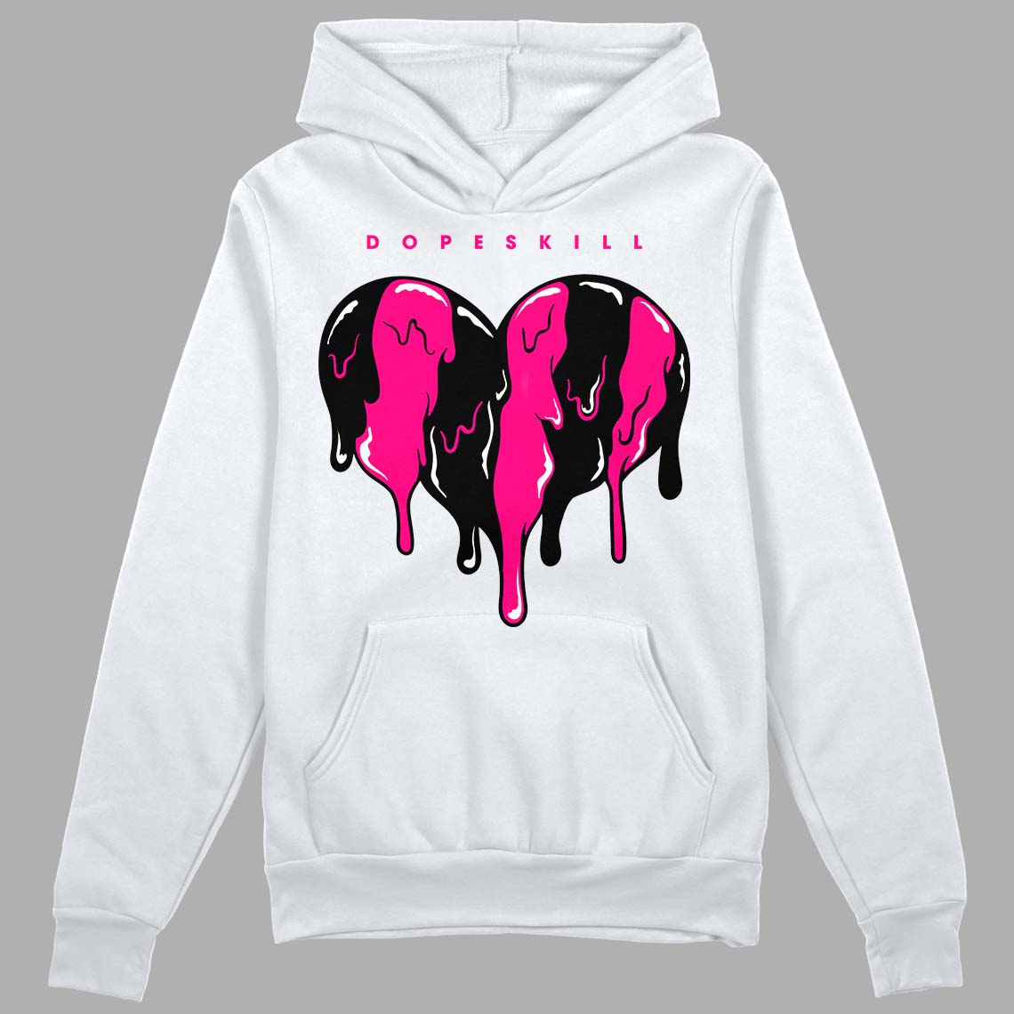 Fierce Pink 1s superstreetwear Hoodie Sweatshirt Slime Drip Heart Graphic