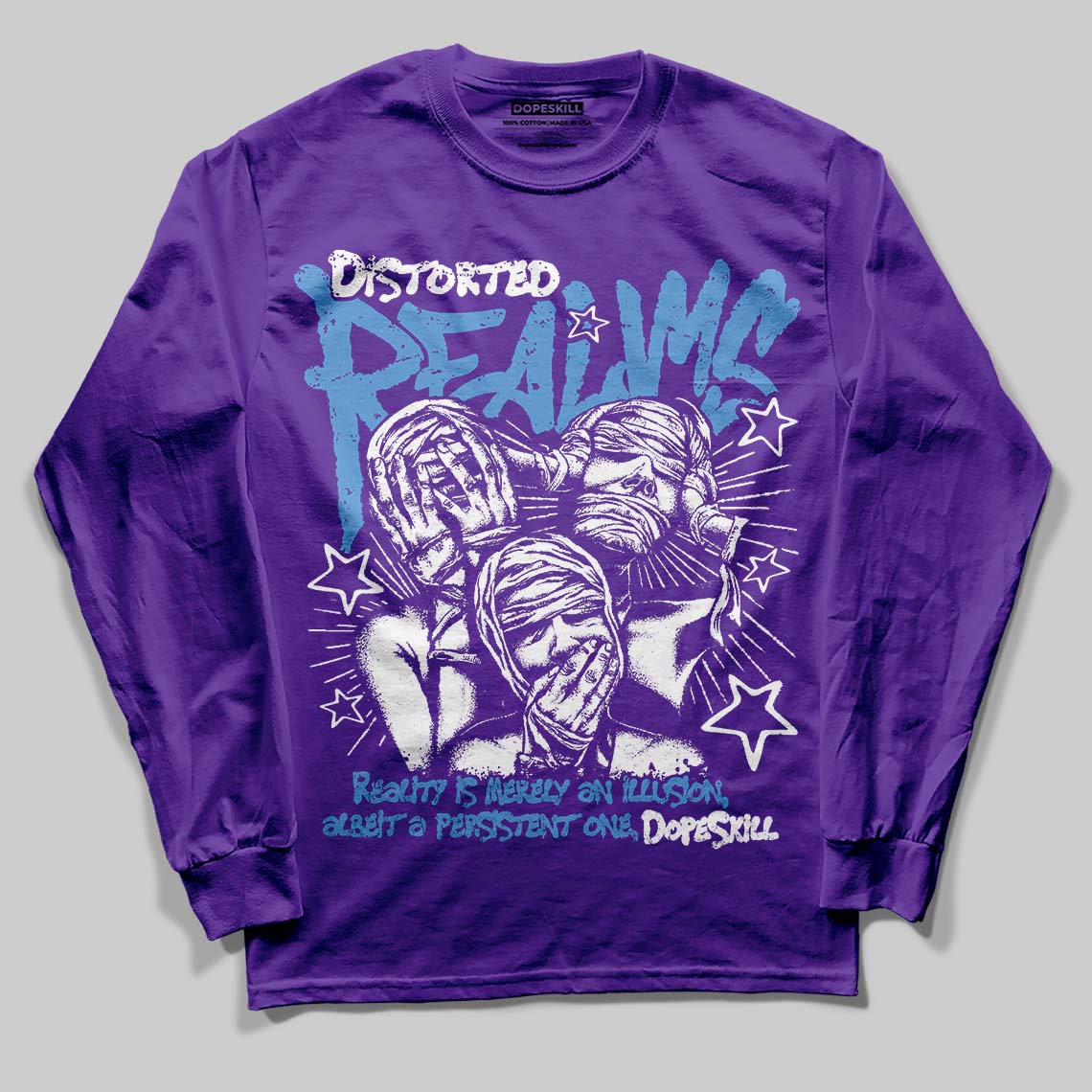 PURPLE Collection superstreetwear Long Sleeve T-Shirt Distorted Realms Graphic