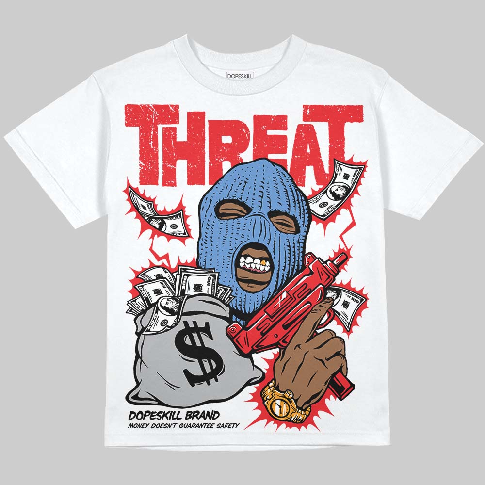 Cherry 11s superstreetwear Oversize Print T-Shirt Under Threat Graphic