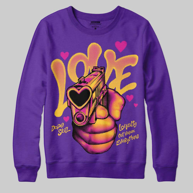 PURPLE Collection DopeSkill Sweatshirt Love Shot Graphic