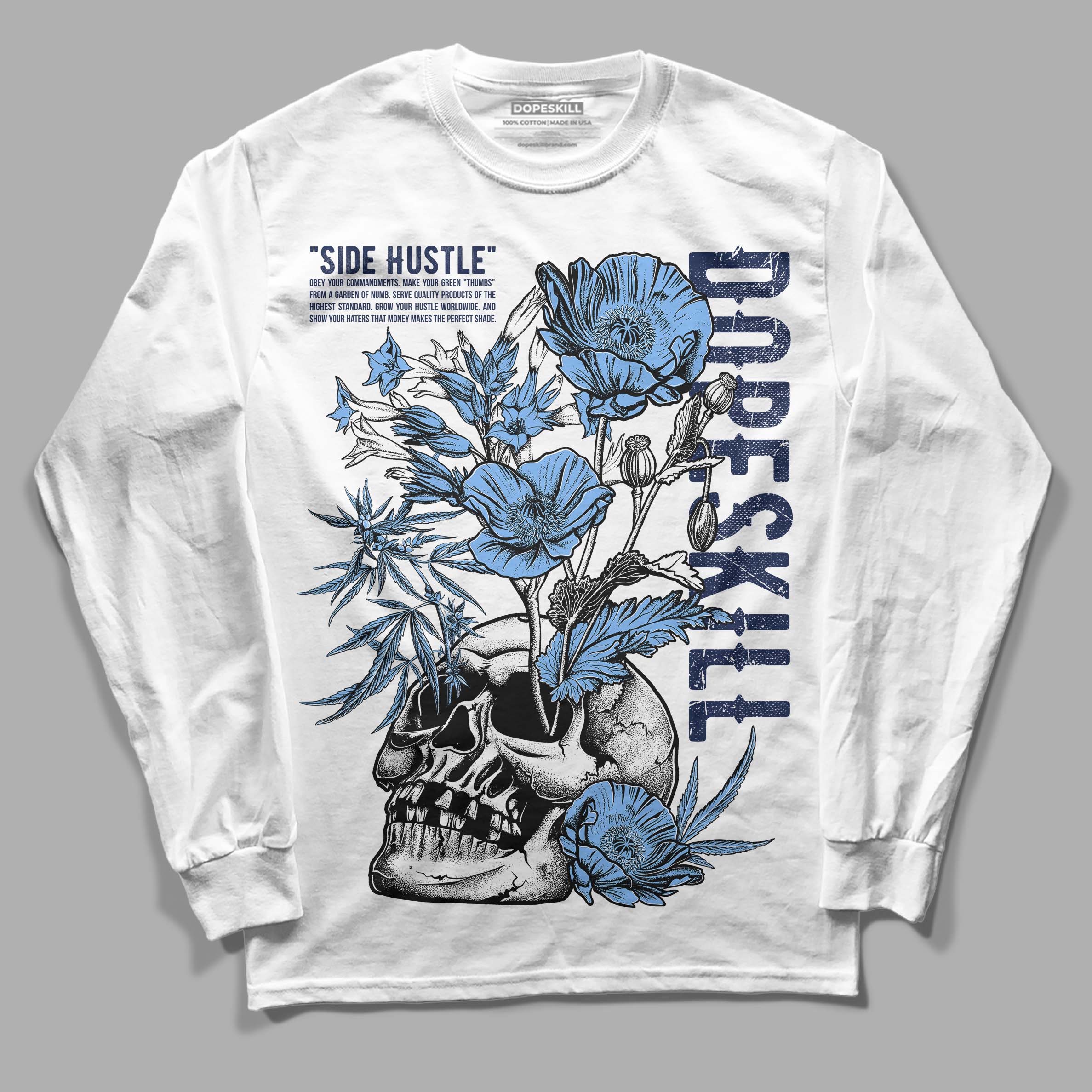 Midnight Navy 5s superstreetwear Long Sleeve T-Shirt Side Hustle Graphic