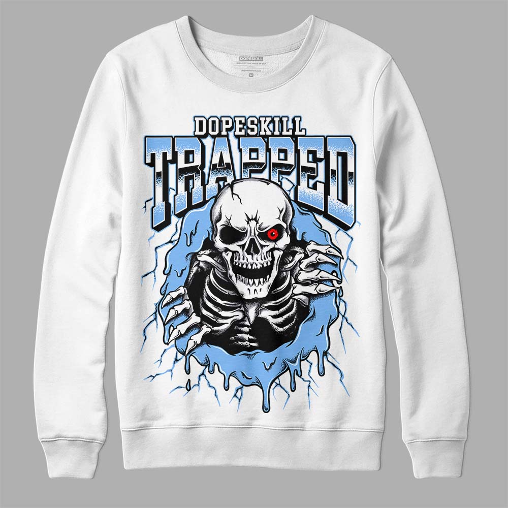 Powder Blue 9s superstreetwear Sweatshirt Trapped Halloween Graphic
