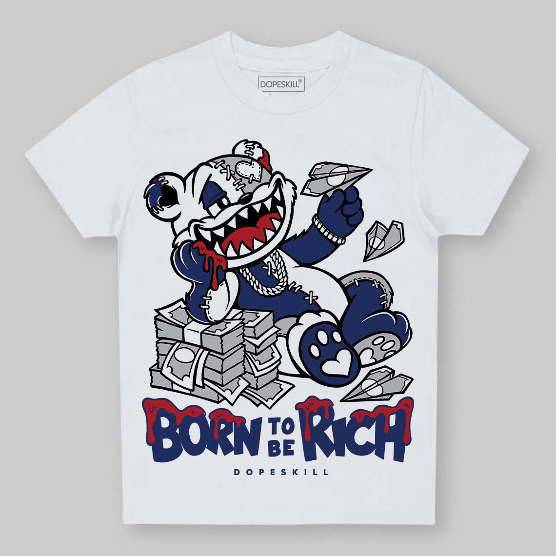 Rare Air Deep Royal Blue 1s superstreetwear Toddler Kids T-shirt Born To Be Rich Graphic