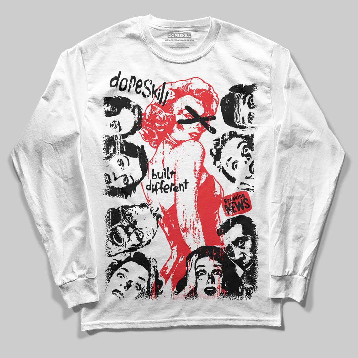 Cherry 11s superstreetwear Long Sleeve T-Shirt Built Different Graphic