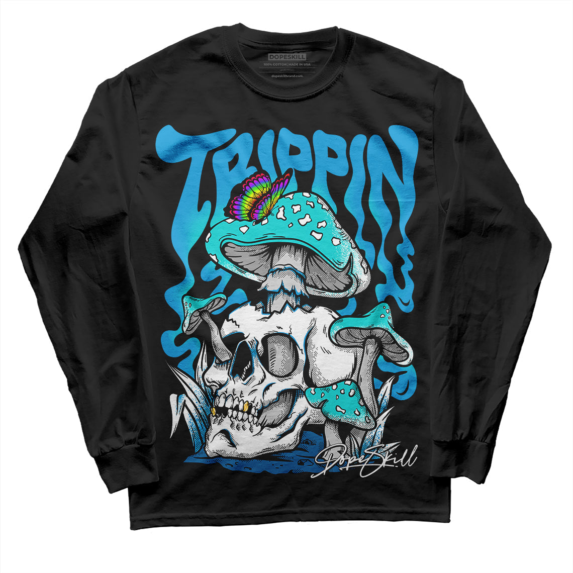 Military Blue 4s superstreetwear Long Sleeve T-Shirt Trippin Graphic
