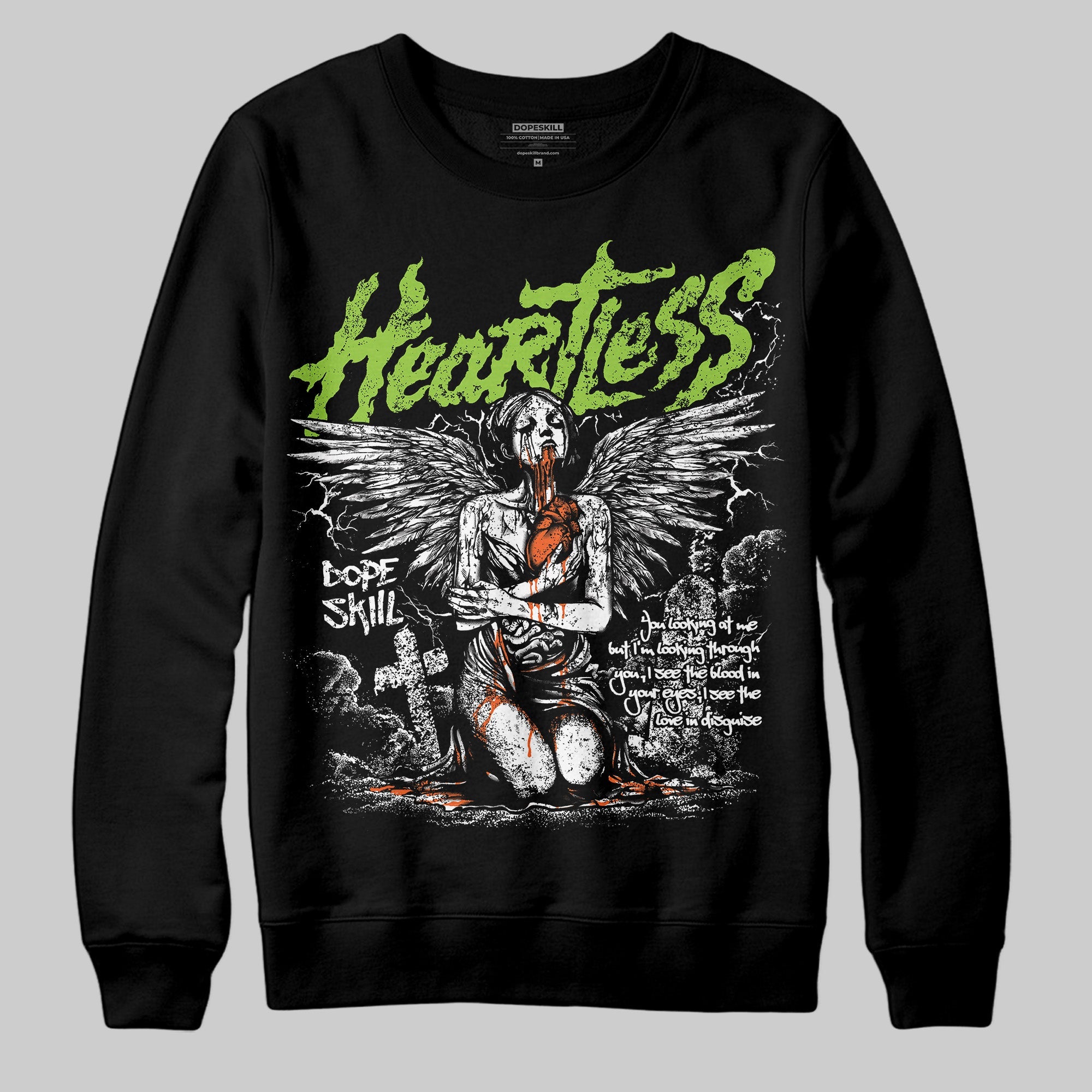 Neon Green Collection superstreetwear Sweatshirt Heartless Graphic