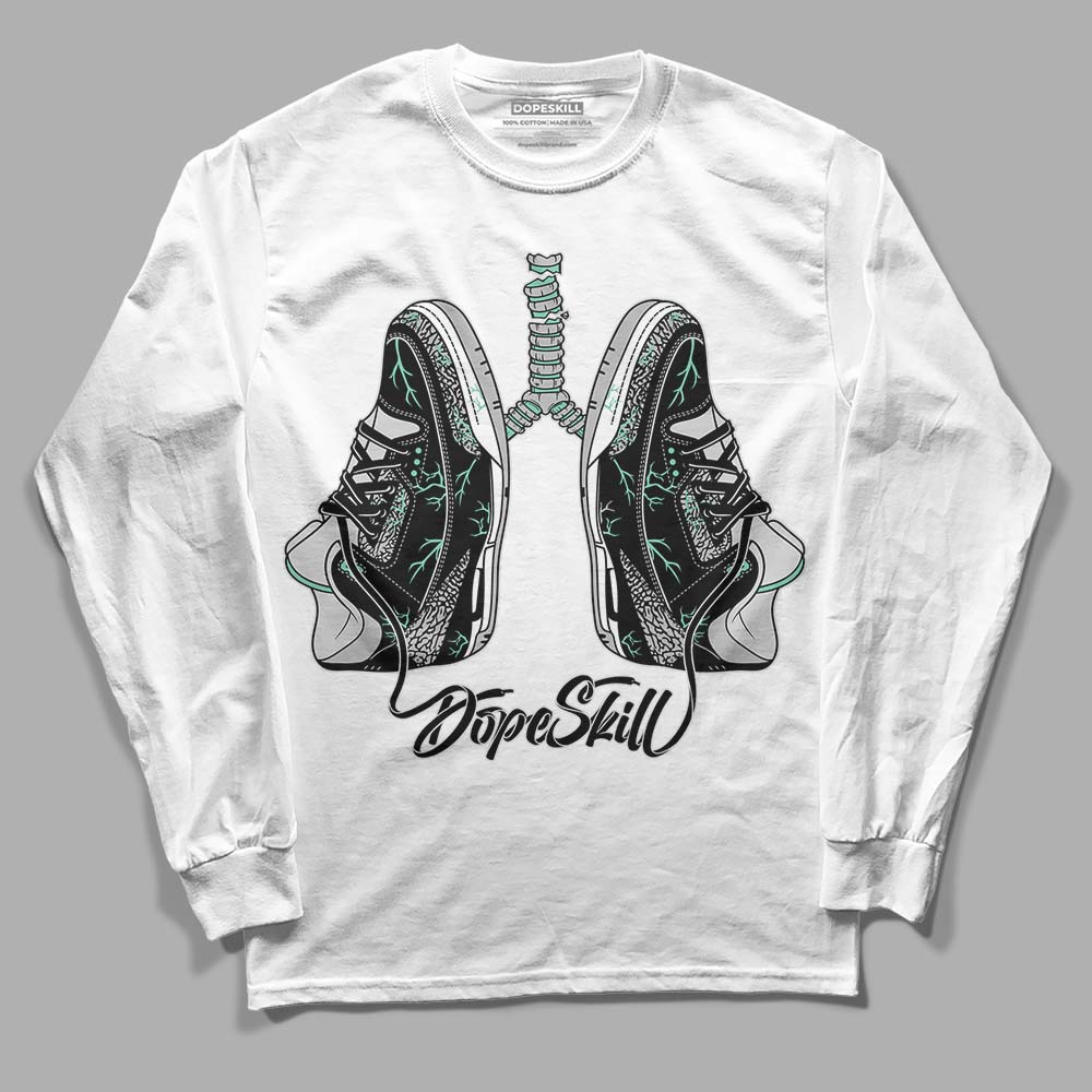 Green Glow 3s superstreetwear Long Sleeve T-Shirt Breathe Graphic