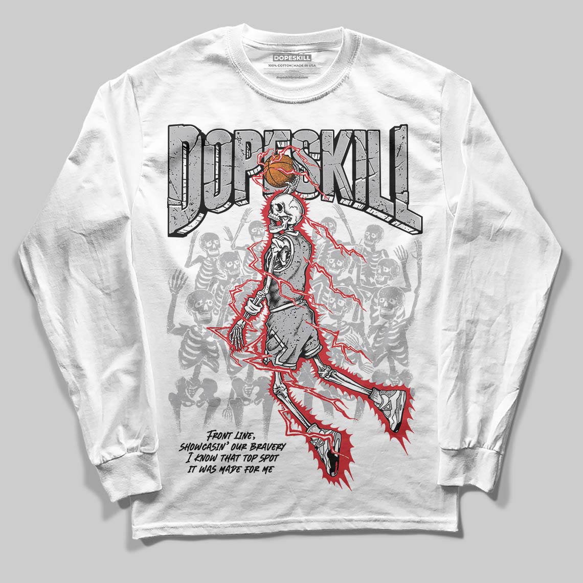 White Cement 4s superstreetwear Long Sleeve T-Shirt Thunder Dunk Graphic