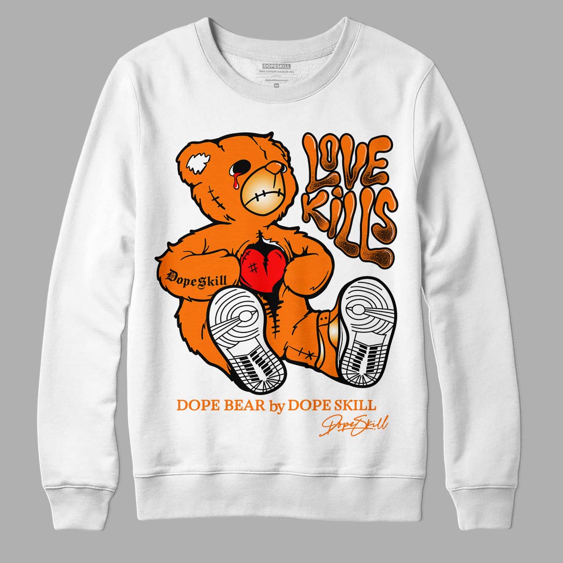 Dunk Low Magma Orange superstreetwear Sweatshirt Love Kills Graphic