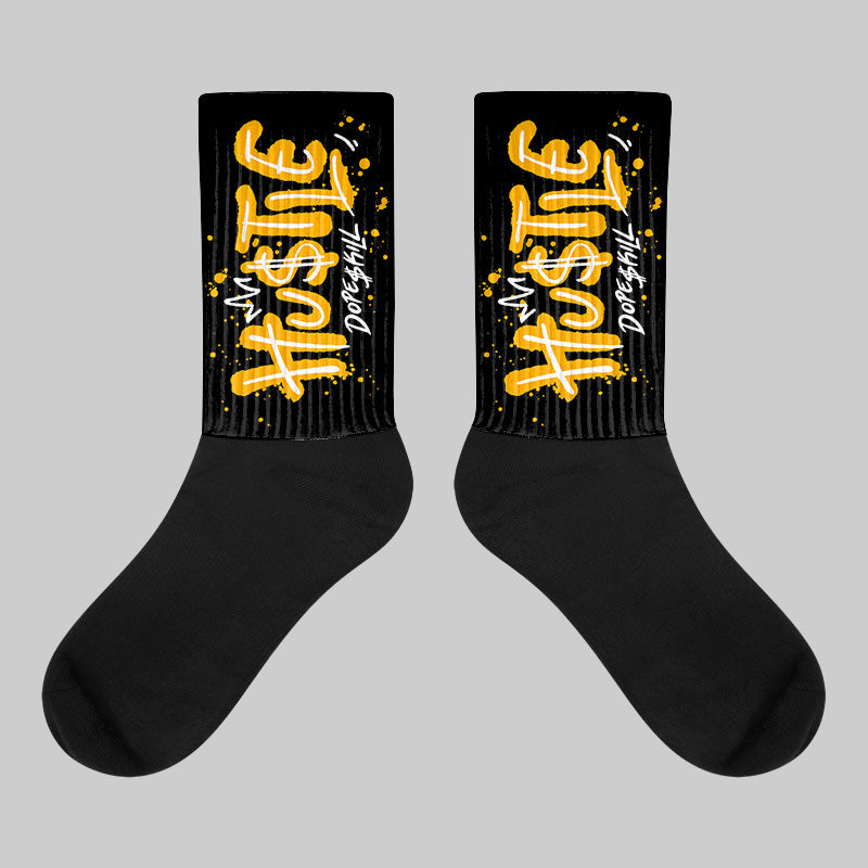 Black Taxi 12s superstreetwear Sublimated Socks Hustle Graphic