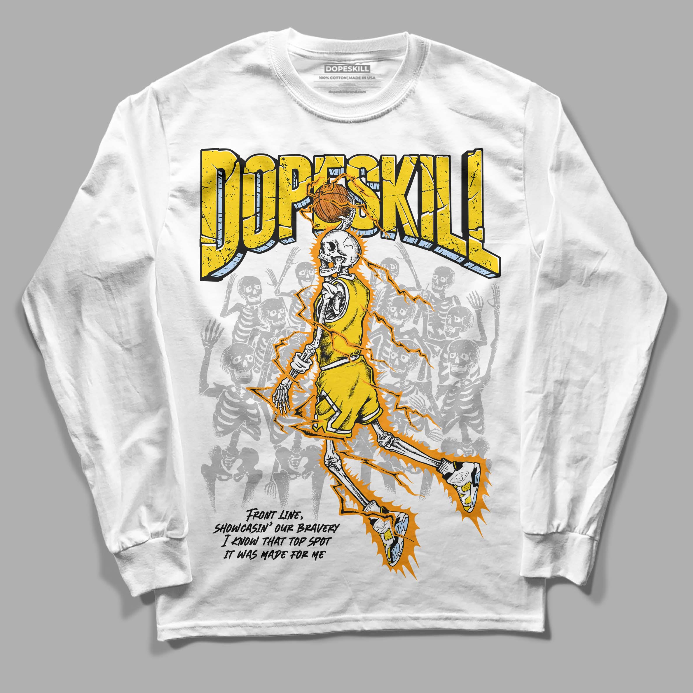 Yellow Ochre 6s superstreetwear Long Sleeve T-Shirt Thunder Dunk Graphic