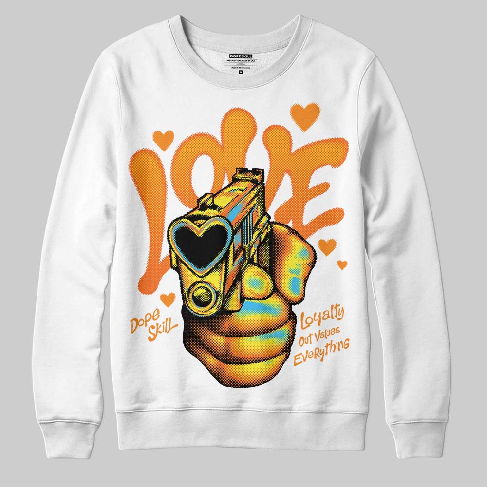 Orange Black White superstreetwear Sweatshirt Love Shot Graphic