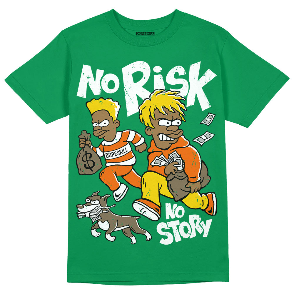Green Collection superstreetwear Green T-shirt No Risk No Story Graphic