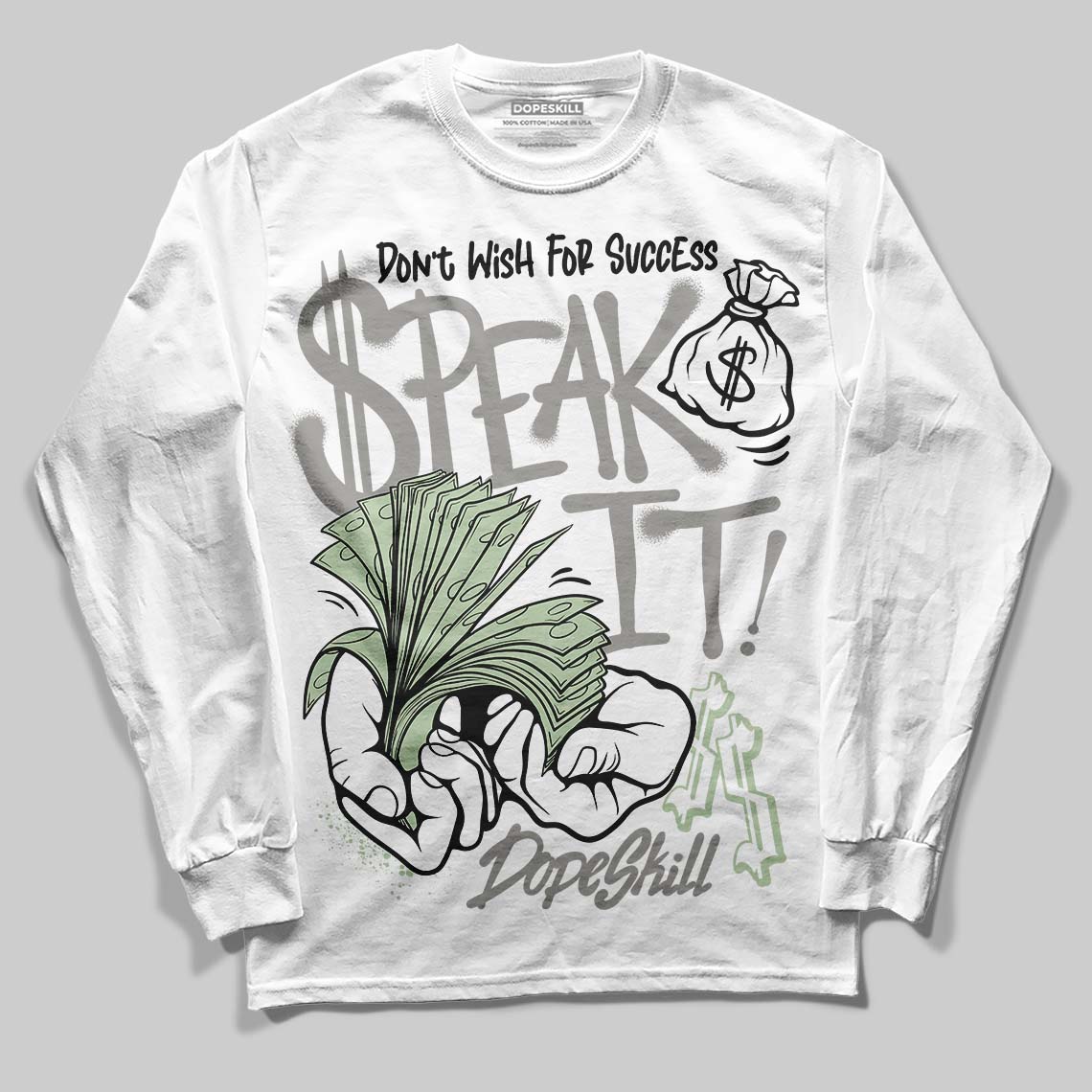 Seafoam 4s 2025 superstreetwear Long Sleeve T-Shirt Speak It Graphic
