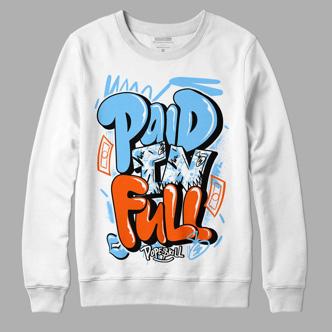 Dunk Low Futura University Blue superstreetwear Sweatshirt New Paid In Full Graphic