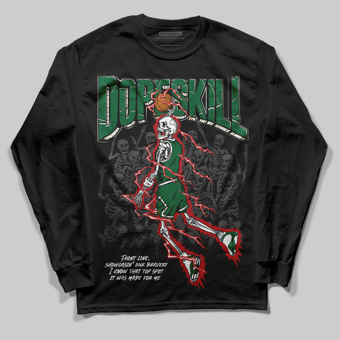 Pine Green 13s superstreetwear Long Sleeve T-Shirt Thunder Dunk Graphic
