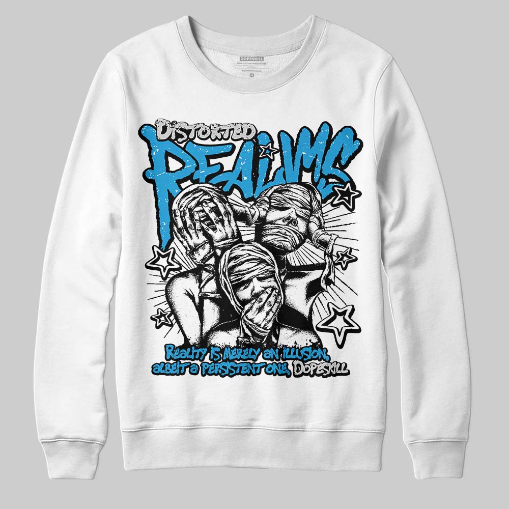Military Blue 4s superstreetwear Sweatshirt Distorted Realms Graphic