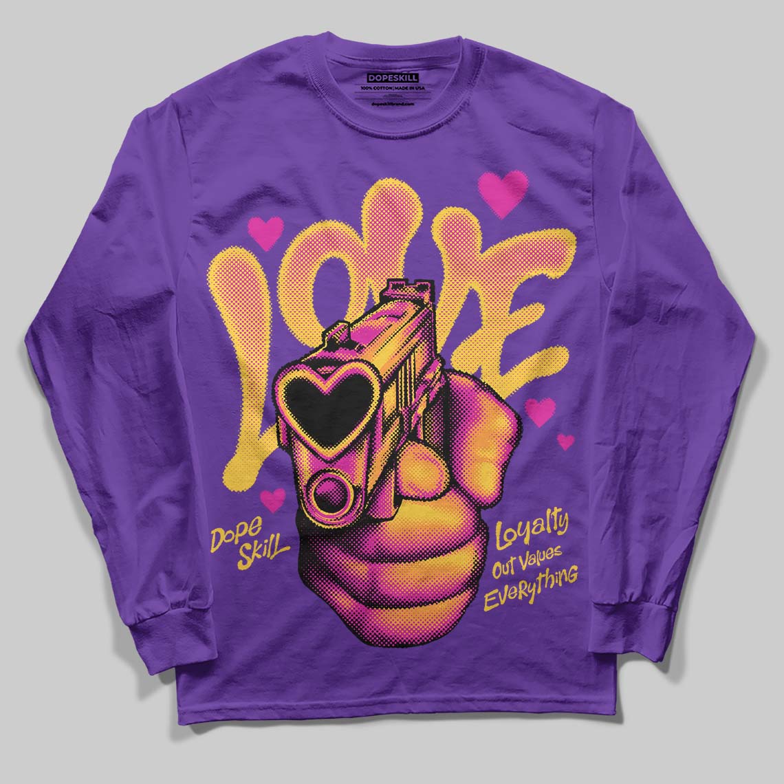 PURPLE Collection superstreetwear Long Sleeve T-Shirt Love Shot Graphic