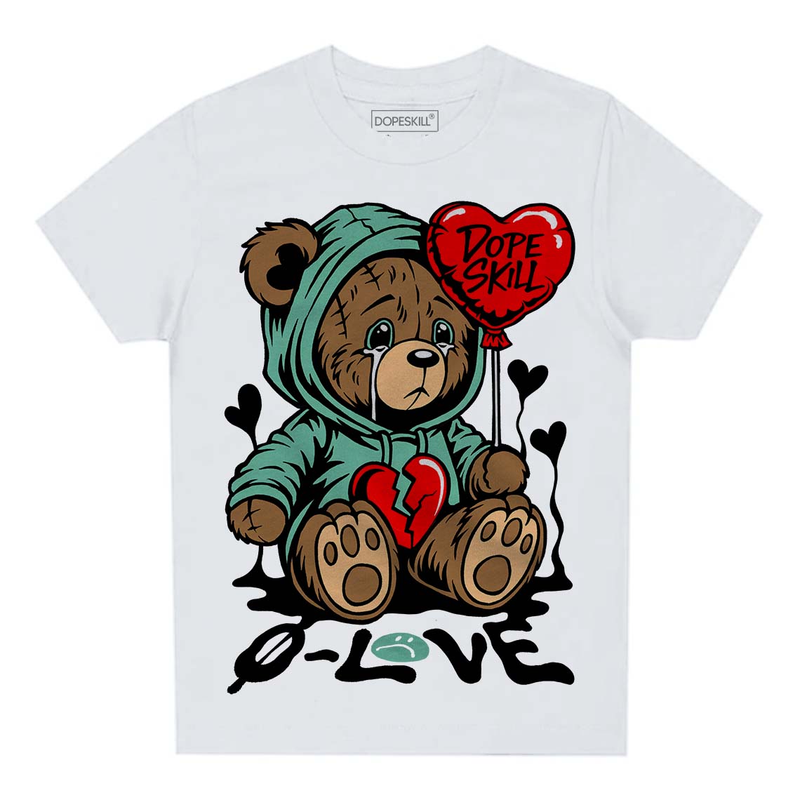 Green Glow 3s superstreetwear Toddler Kids T-shirt Broken Bear Graphic