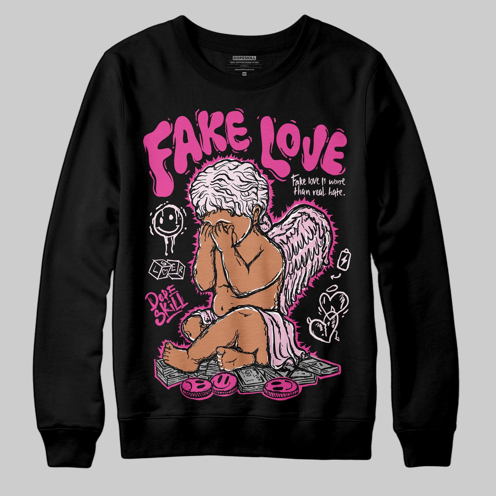 Pink Collection superstreetwear Sweatshirt False Love Graphic