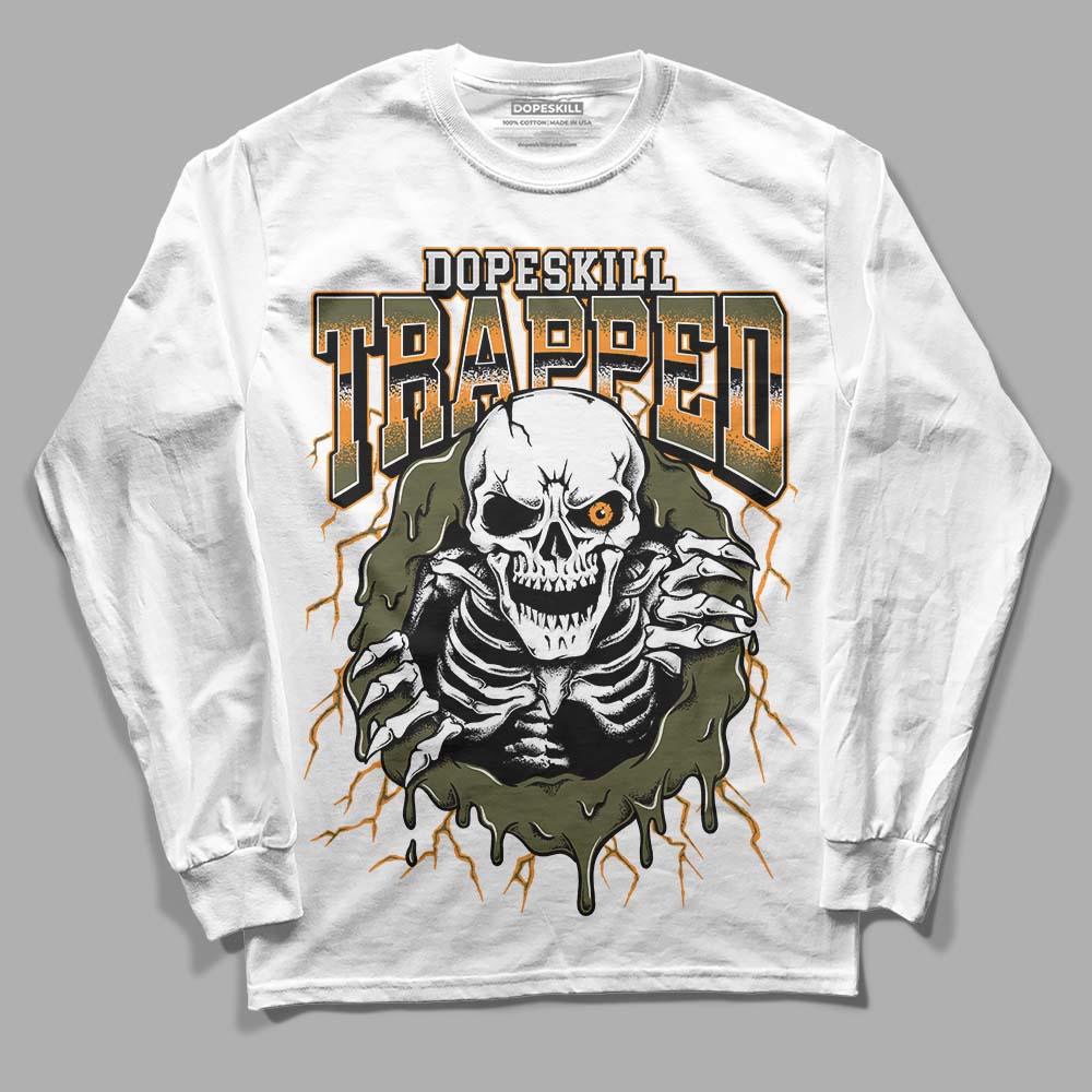 Olive 5s superstreetwear Long Sleeve T-Shirt Trapped Halloween Graphic
