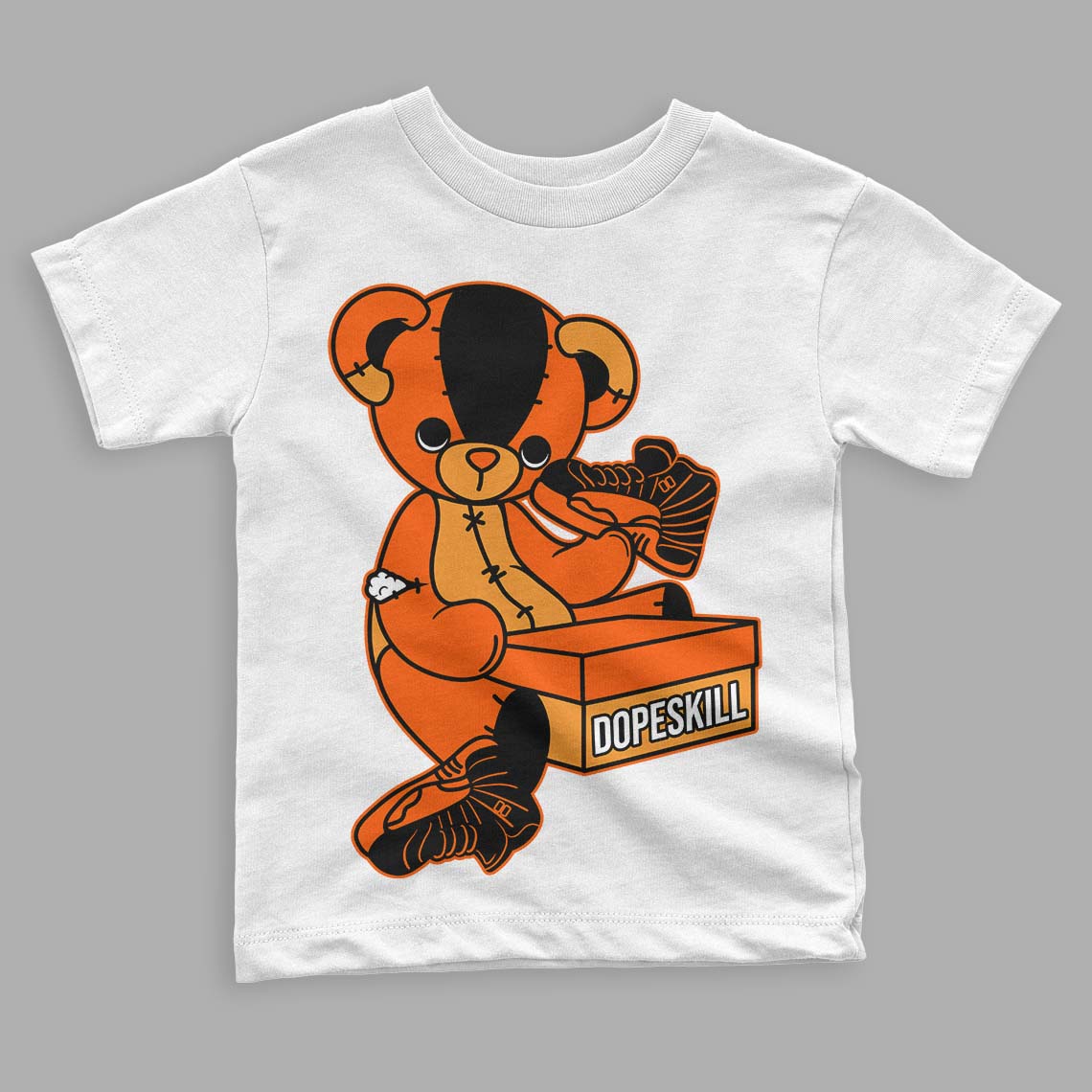 Brilliant Orange 12s superstreetwear Toddler Kids T-shirt Sneakerhead BEAR Graphic