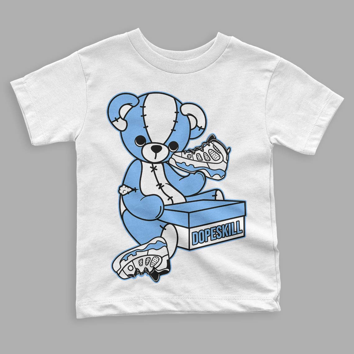 Powder Blue 9s superstreetwear Toddler Kids T-shirt Sneakerhead BEAR Graphic