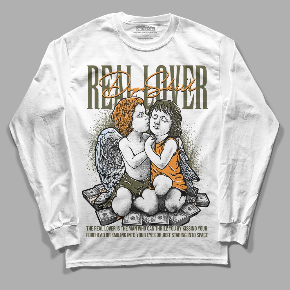 Olive 5s superstreetwear Long Sleeve T-Shirt Real Lover Graphic