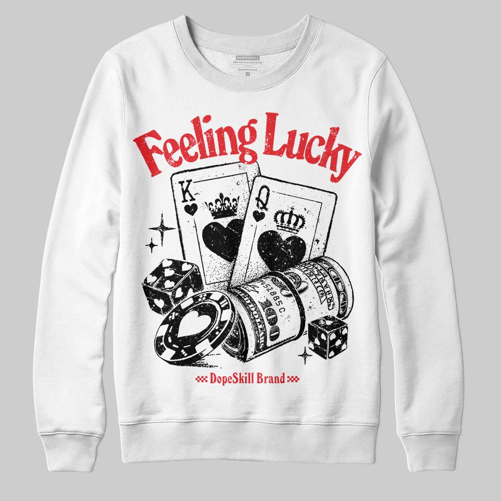 Black and White Collection superstreetwear Sweatshirt Feeling Lucky Graphic