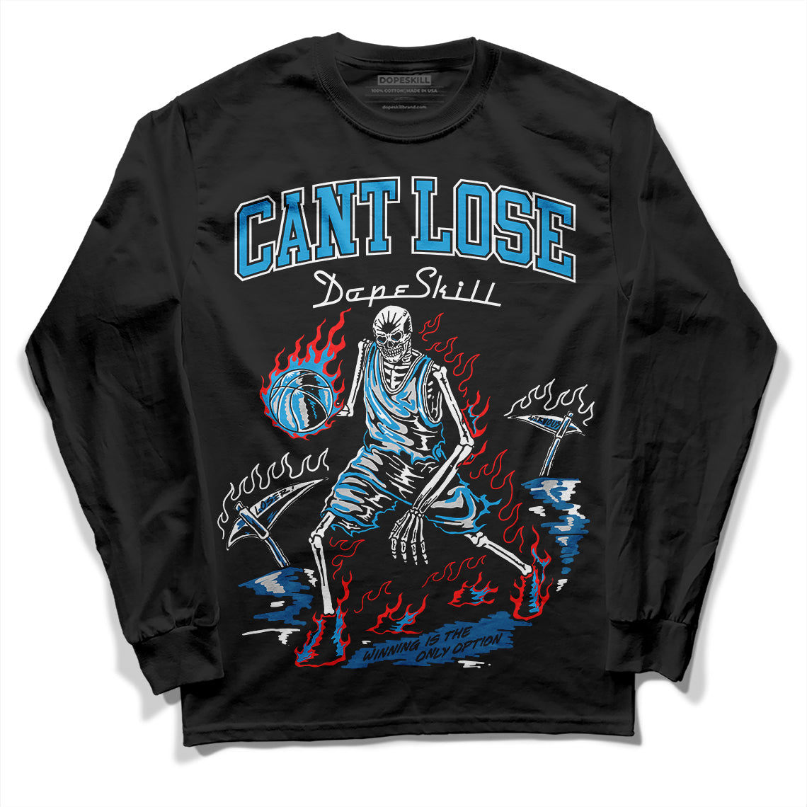 Military Blue 4s superstreetwear Long Sleeve T-Shirt Cant Lose Graphic
