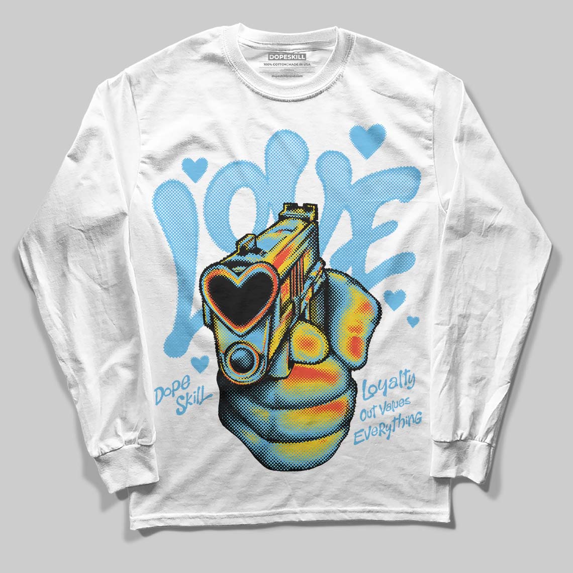 Legend Blue 11s superstreetwear Long Sleeve T-Shirt Love Shot Graphic