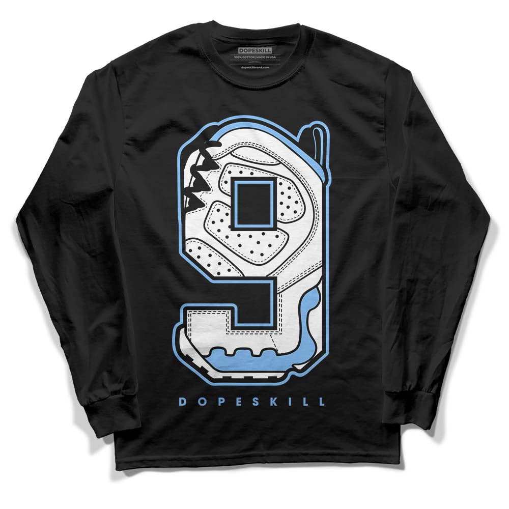 Powder Blue 9s superstreetwear Long Sleeve T-Shirt No.9 Graphic