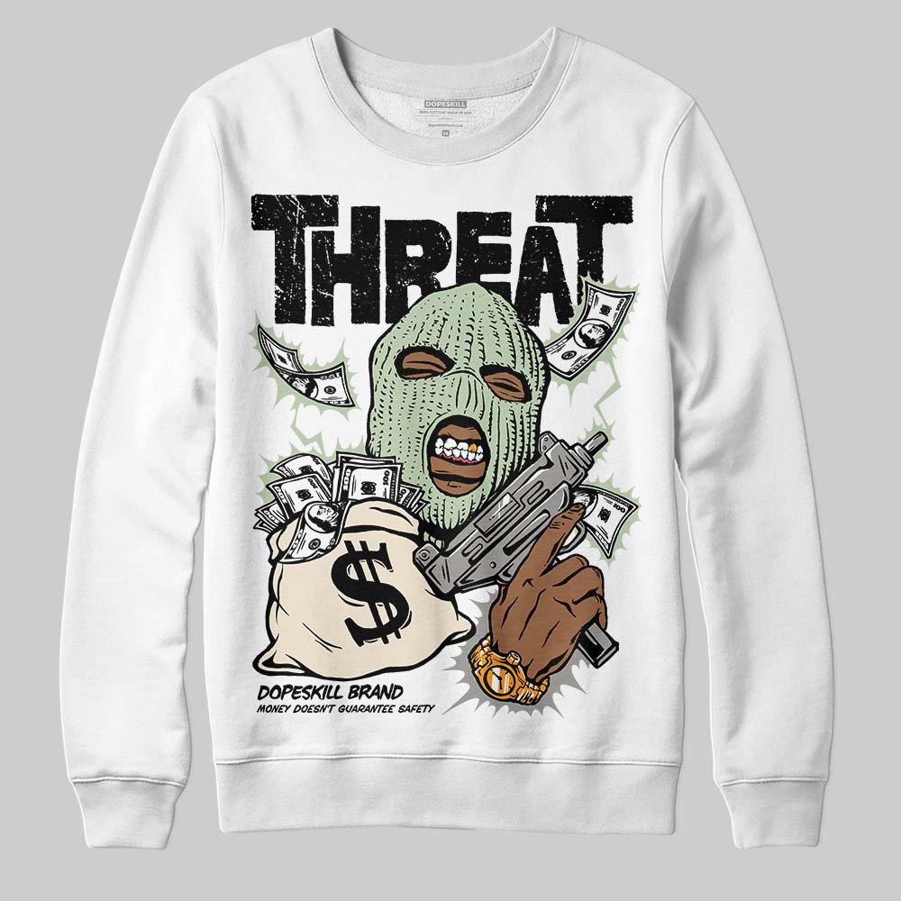 Seafoam 4s 2025 superstreetwear Sweatshirt Under Threat Graphic