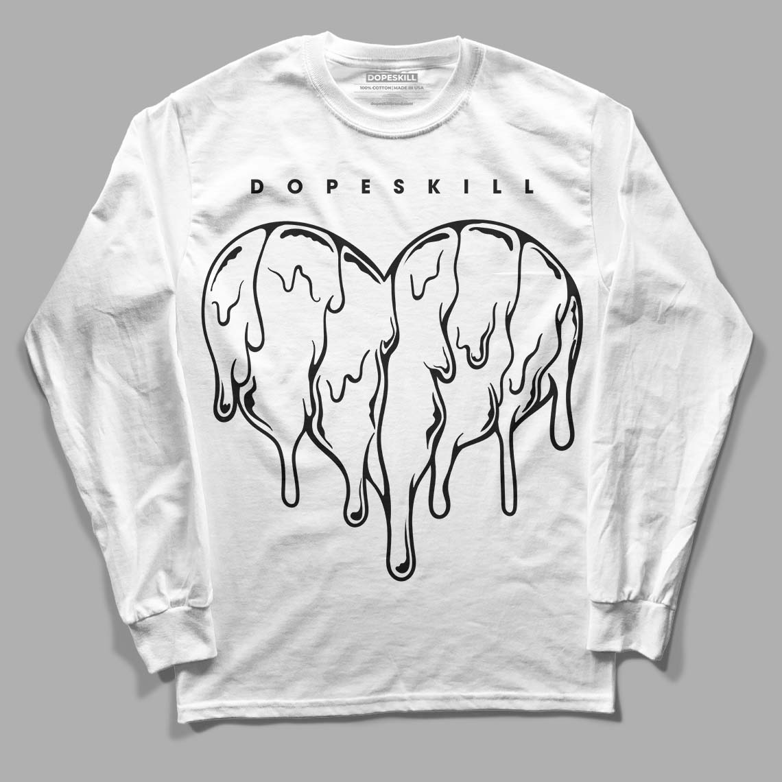 Panda White Black Dunk Low superstreetwear Long Sleeve T-Shirt Slime Drip Heart Graphic