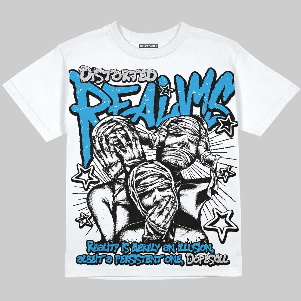 Military Blue 4s superstreetwear Oversize Print T-Shirt Distorted Realms Graphic