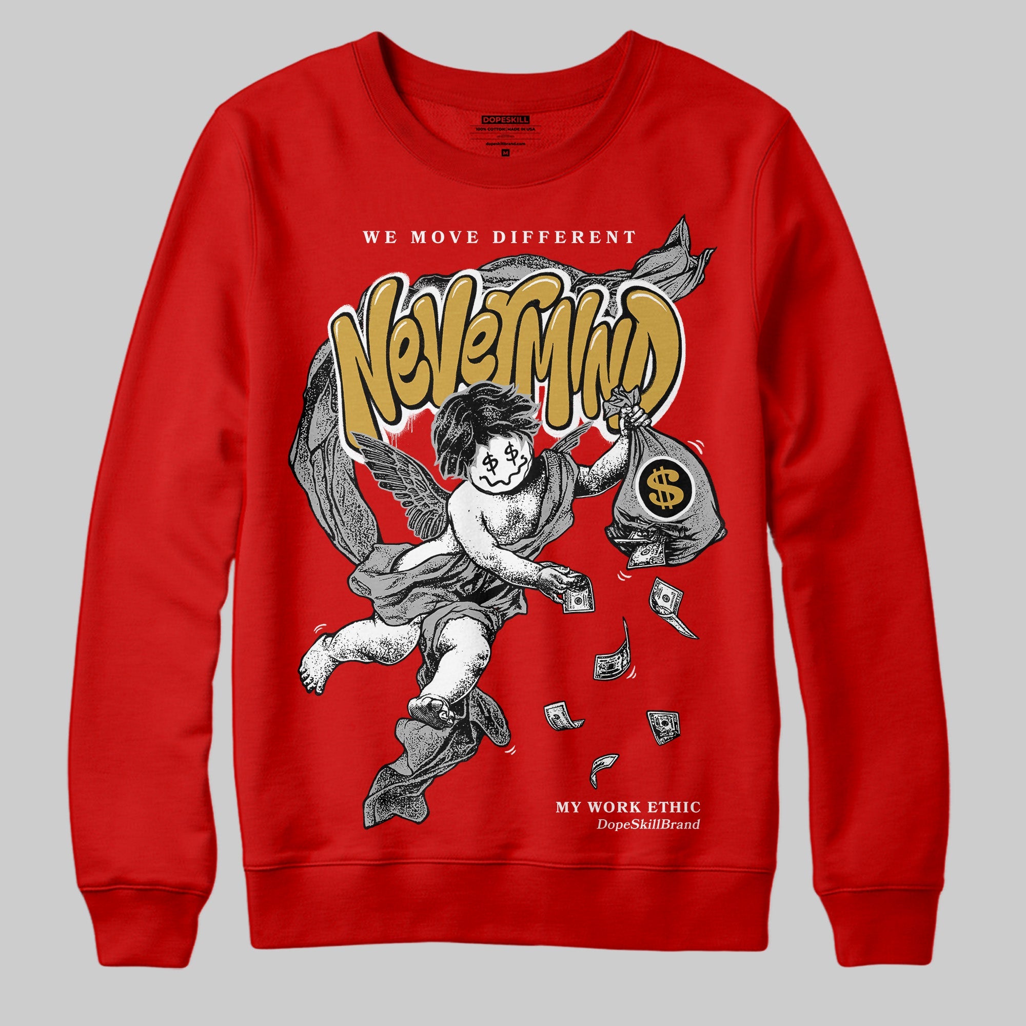 Bred Velvet 11s superstreetwear Red Sweatshirt Nevermind Graphic