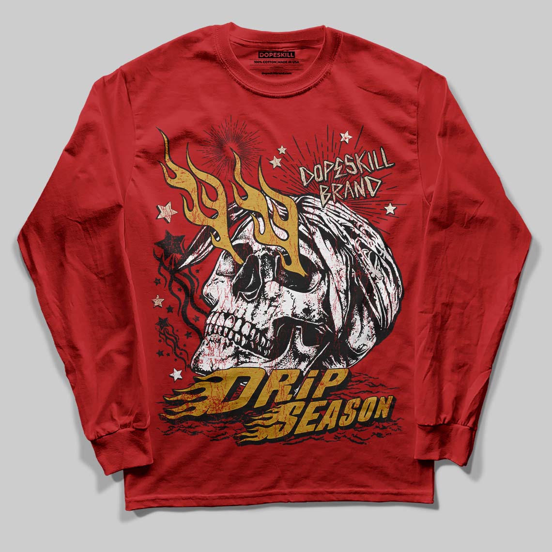 Red Collection superstreetwear Long Sleeve T-Shirt Drip Season Graphic
