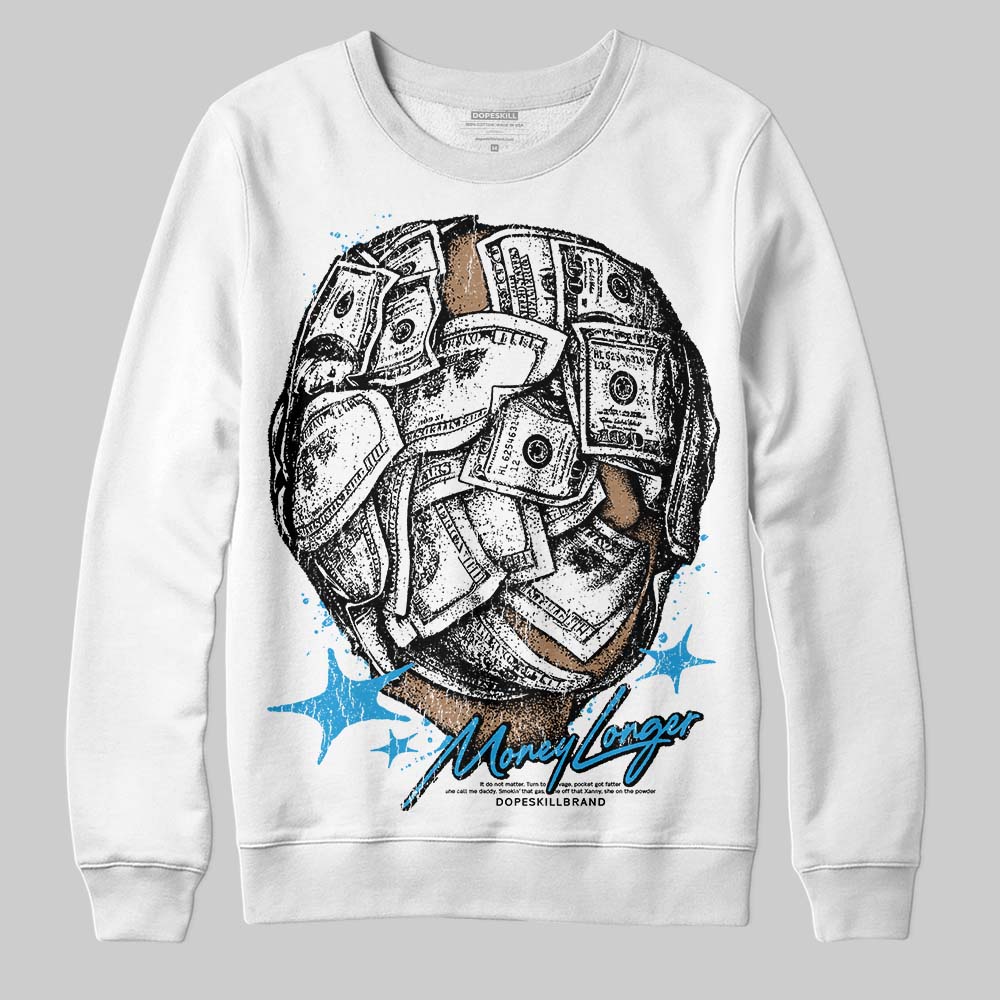 Military Blue 4s superstreetwear Sweatshirt Money Longer Graphic