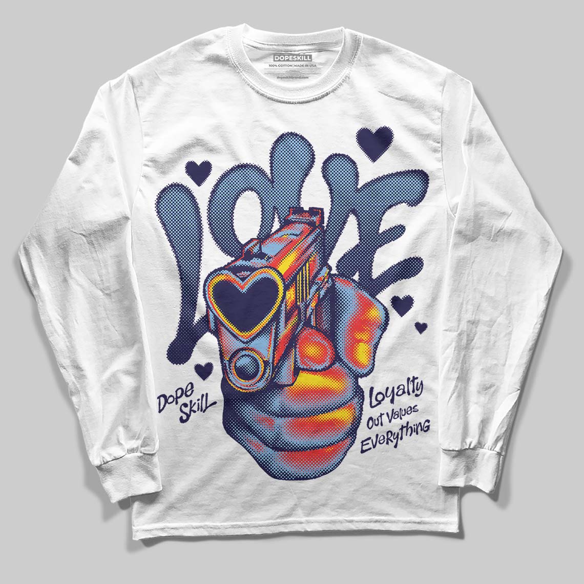 University Blue 6s superstreetwear Long Sleeve T-Shirt Love Shot Graphic