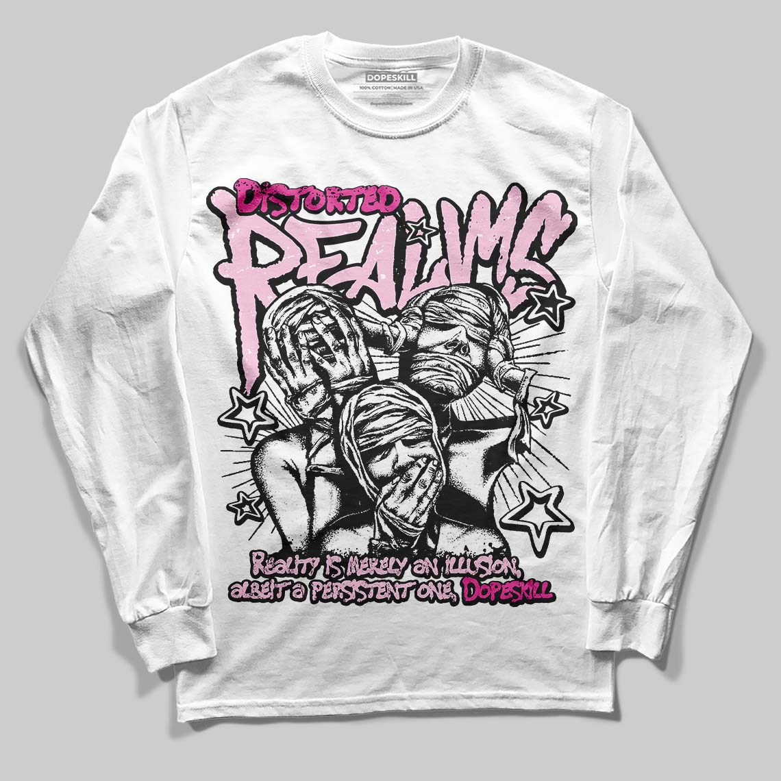 Triple Pink Dunk superstreetwear Long Sleeve T-Shirt Distorted Realms Graphic